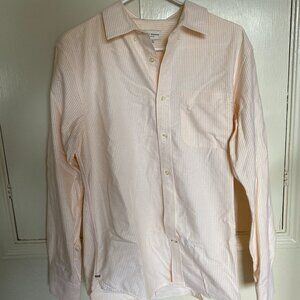 Club Monaco Men's Button Down Cotton Stripe Shirt
